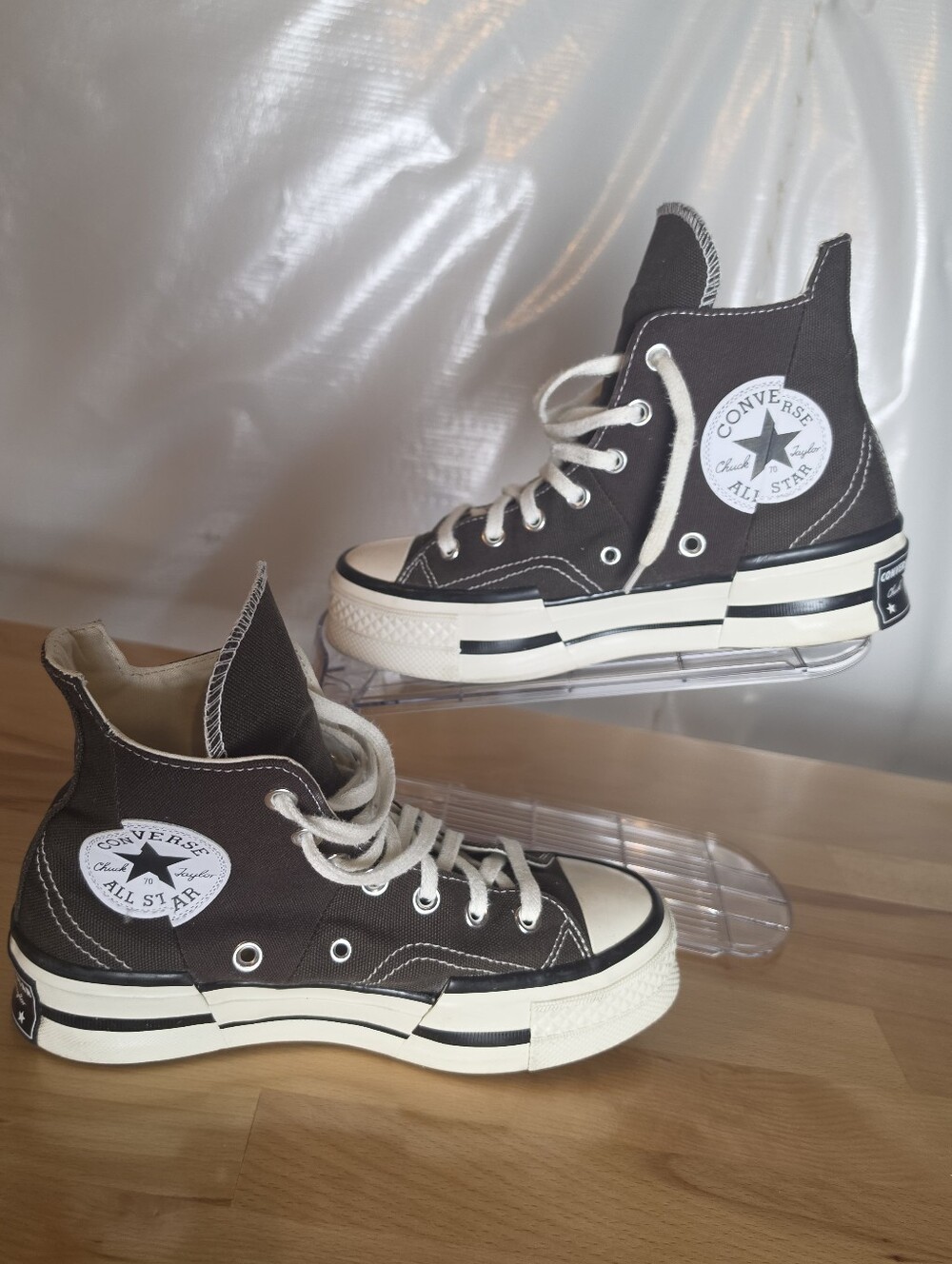 Converse Chuck 70 Plus HI Fresh Brew Brown Black Platform Avant-Garde Edgy Y2K